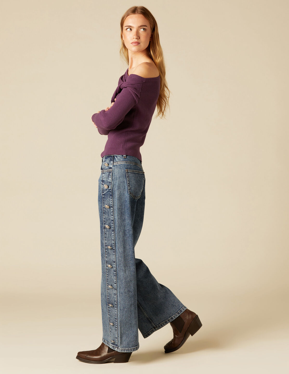 TOP CANELADO CRUZADO MOOR