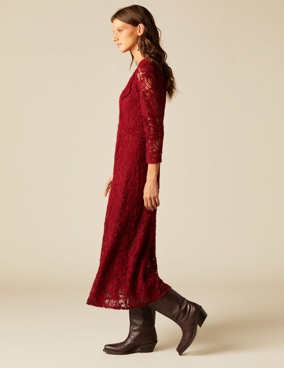 ROBE DENTELLE ROUGE