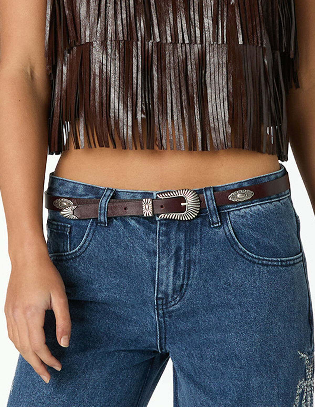 PANTALON BORDADOS SEQUINS DENIM AZUL