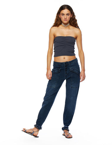 Blue-black baggy jeans  - View all > - Nícoli
