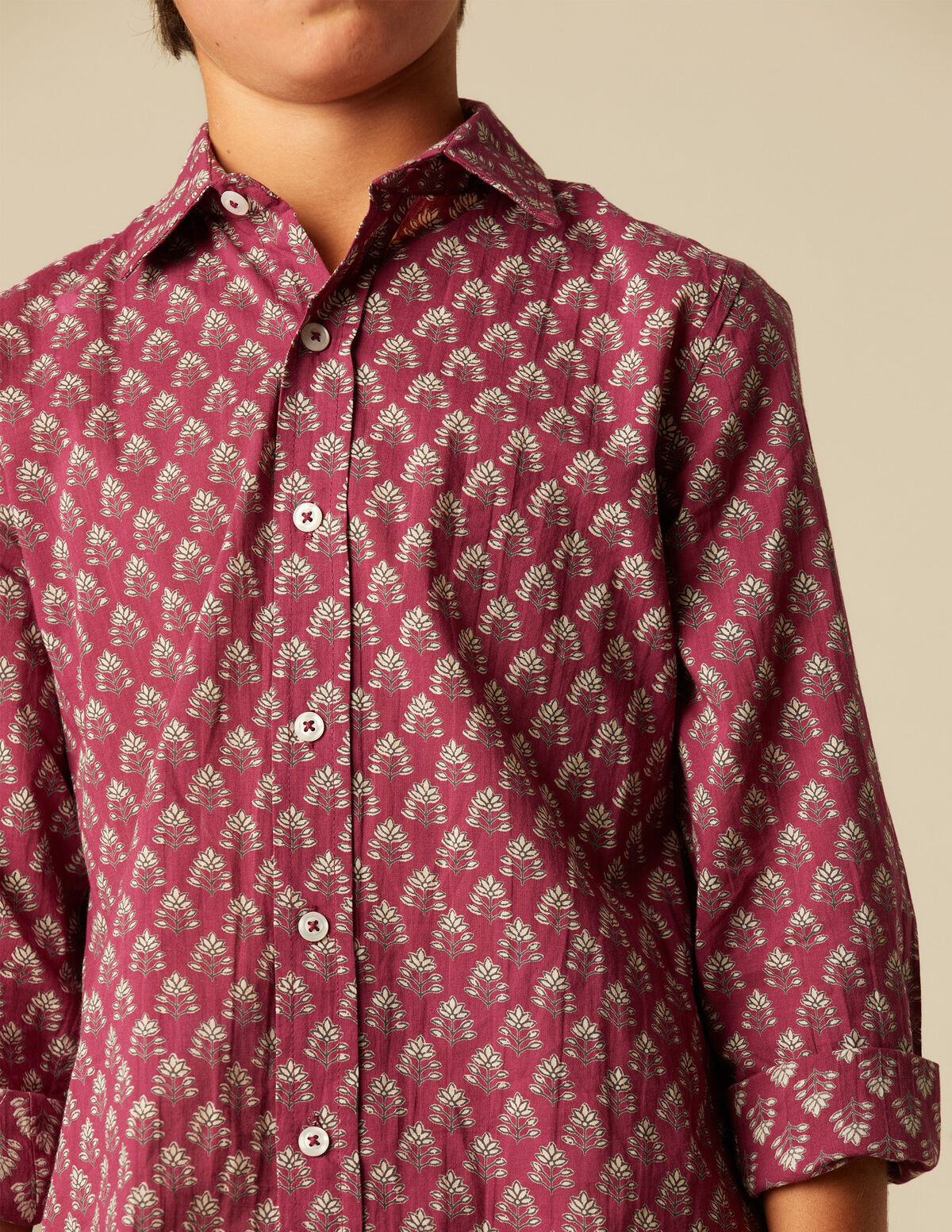 CAMISA BUTI HOJA MORA