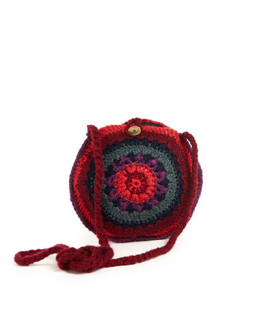 Berry multicolour round knit crossbody bag - Accessories - Nícoli