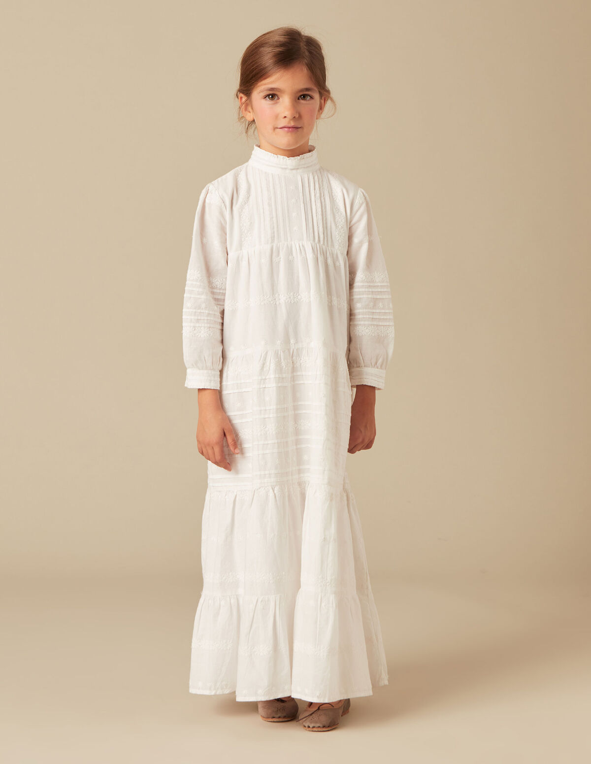 White turtleneck First Communion dress