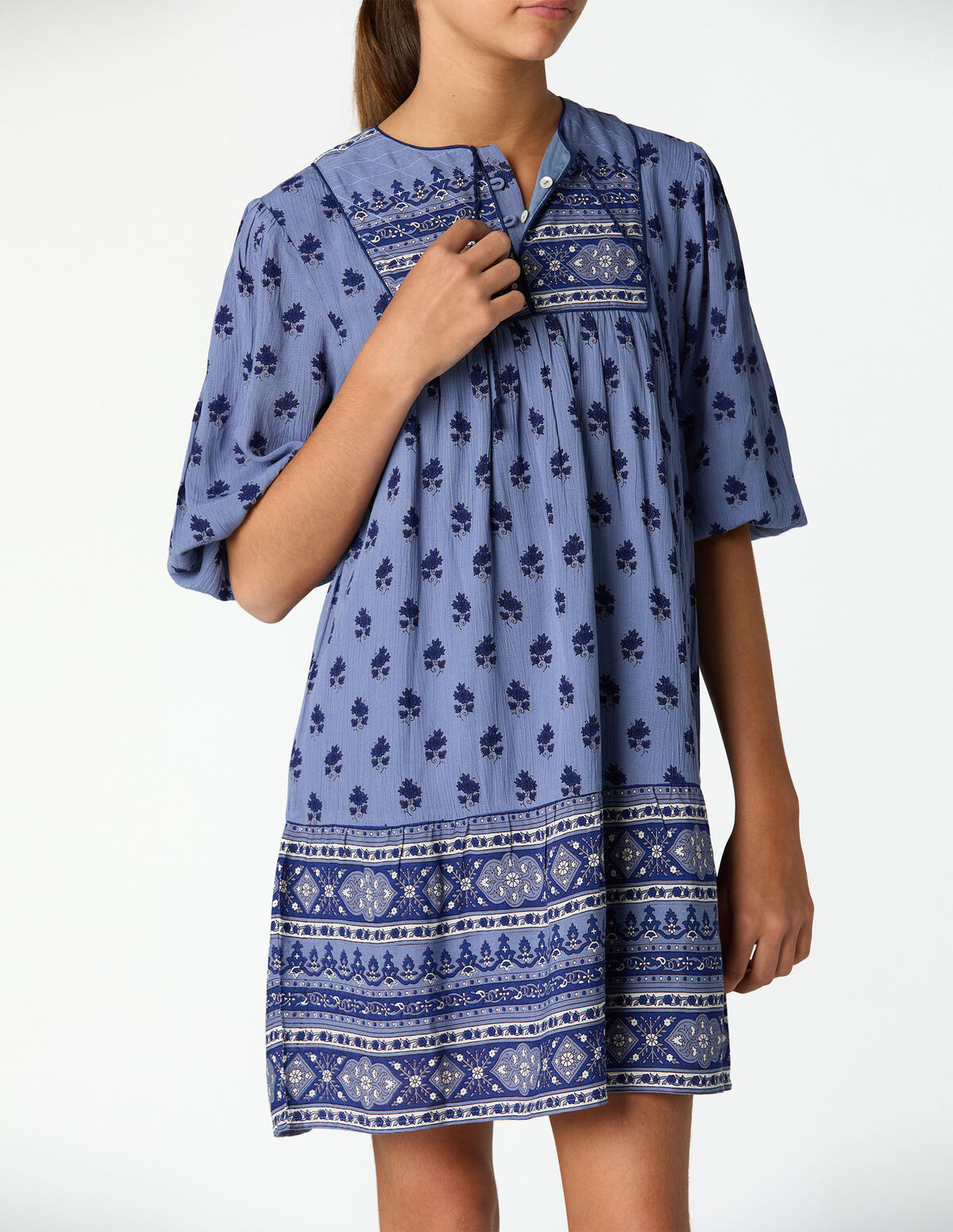 BUTI BLUE PRINT DRESS