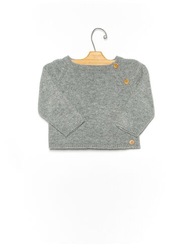 Grey buttoned jumper - View all > - Nícoli