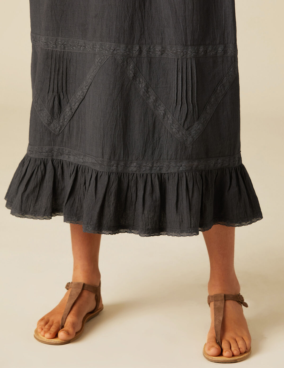 VESTIDO LARGO CORTE ANTRACITA