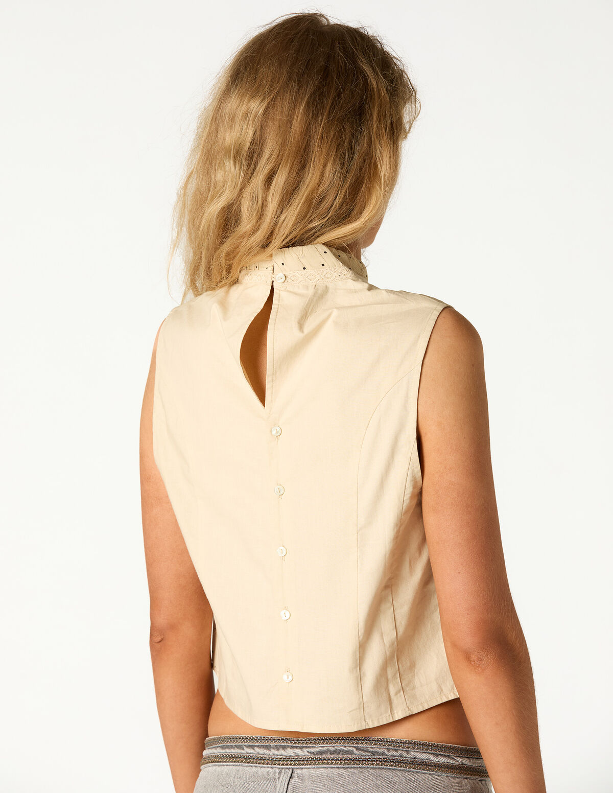 TOP TAUPE ECRU