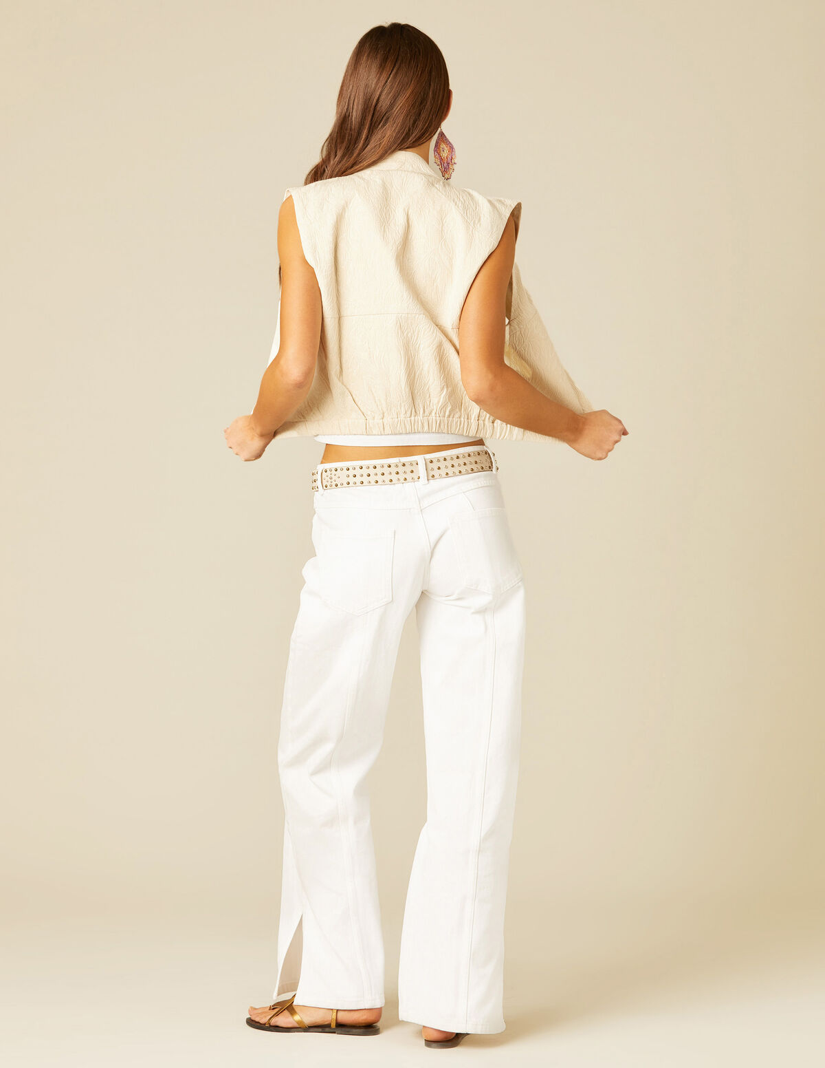 PANTALÓN BLANCO RECTO COSTURAS