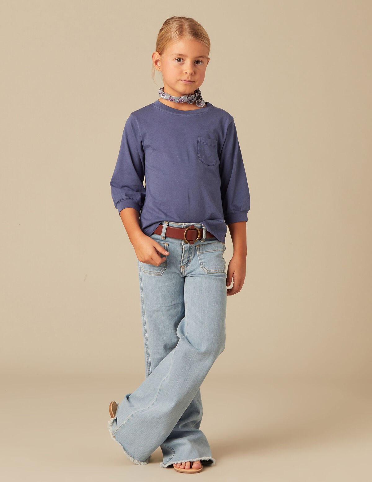 DARK BLUE LONG-SLEEVED SHIRT