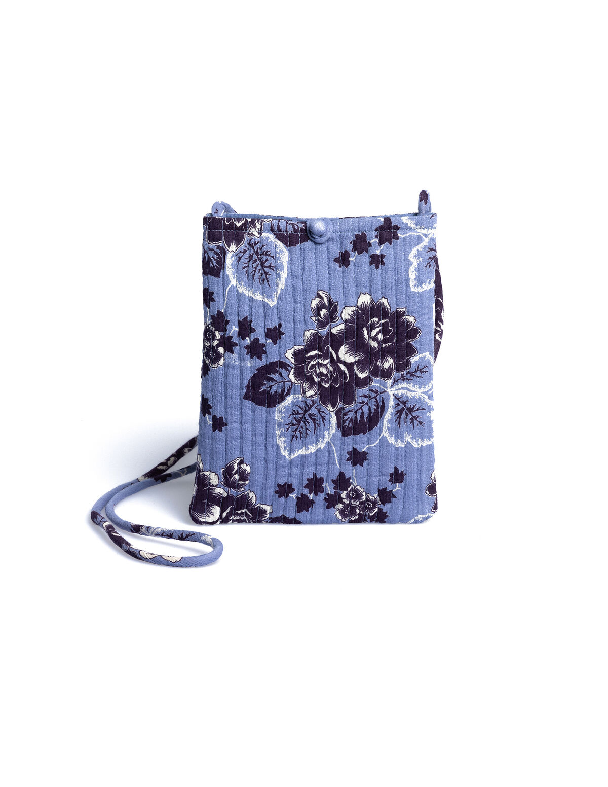 MALA DE TIRACOLO PRINT VINTAGE ANILINE BLUE