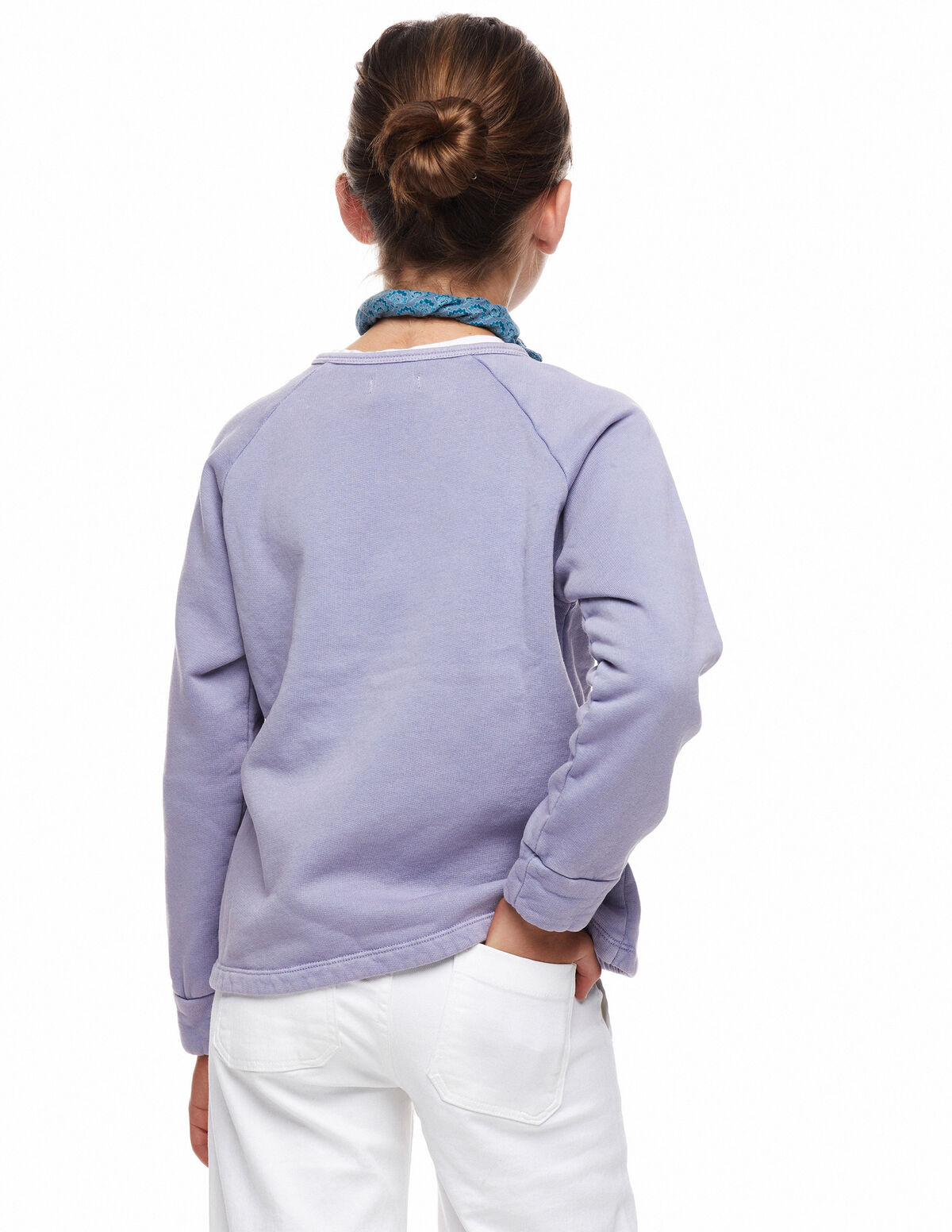Blue buttons sweatshirt