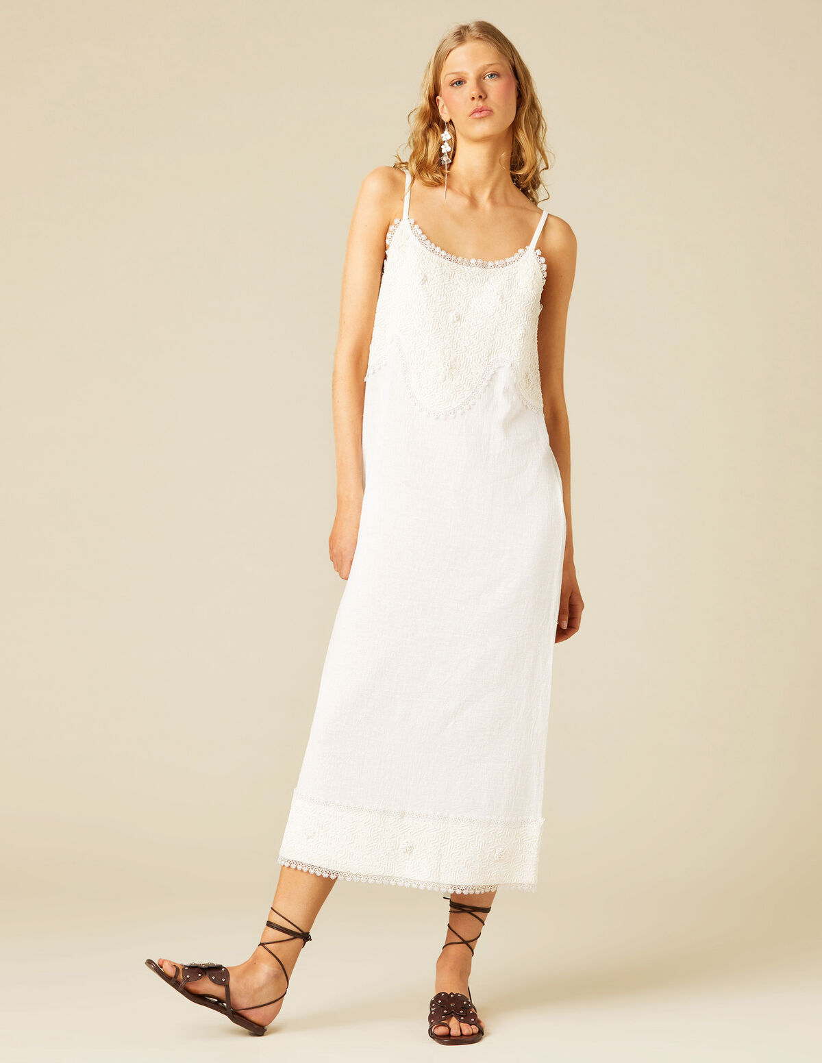 VESTIDO PIEZA VINTAGE BLANCO