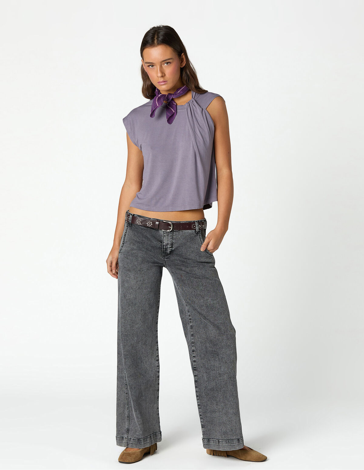 GREY NN EMBROIDERED TROUSERS