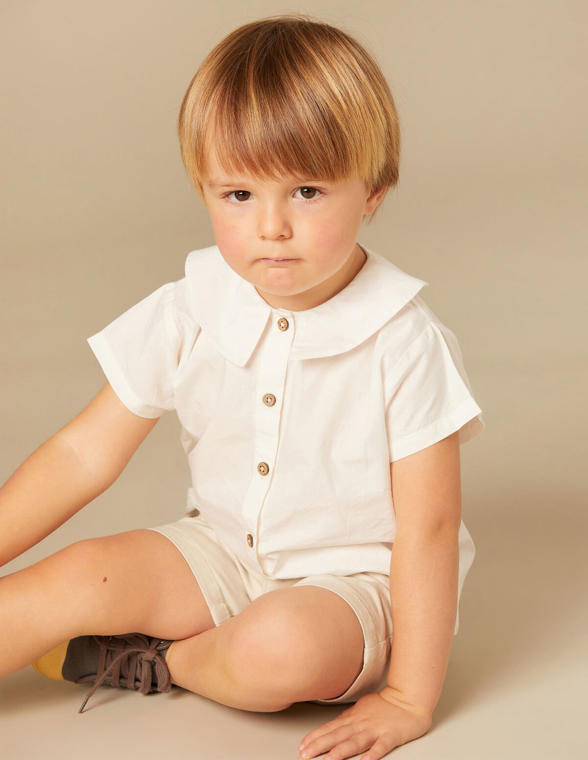 CHEMISE COL ROND BLANCHE