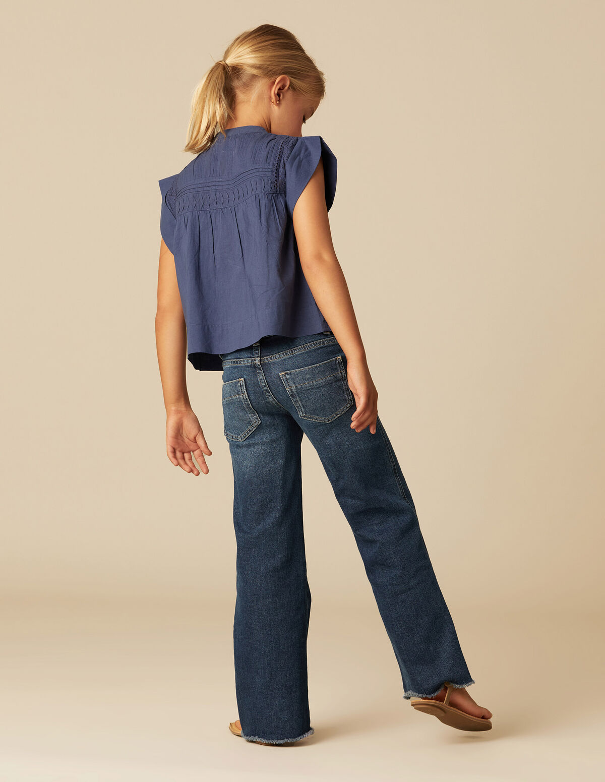 PANTALON POCHES JEAN BLEU