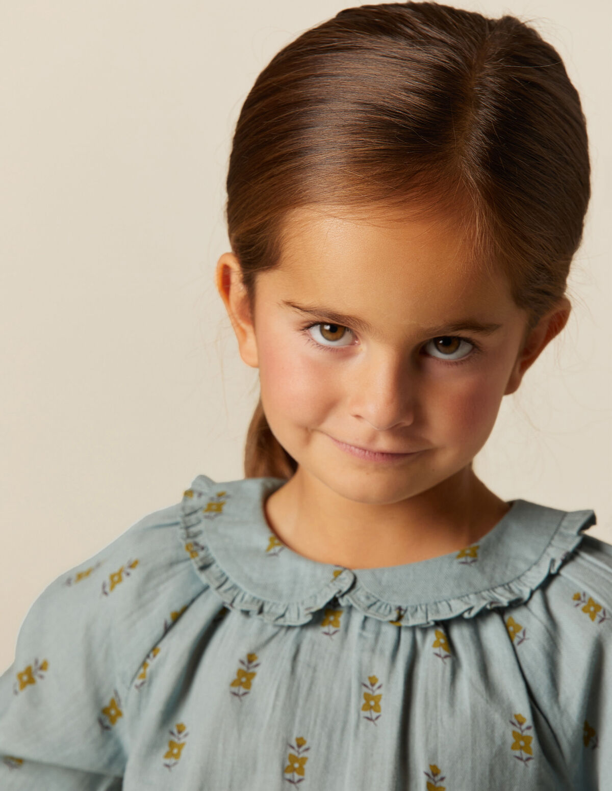 BLUE FLOWER PRINT SHIRT