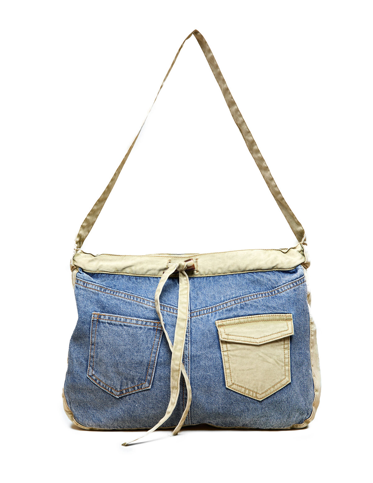 ANTHRACITE DENIM CONTRAST BAG