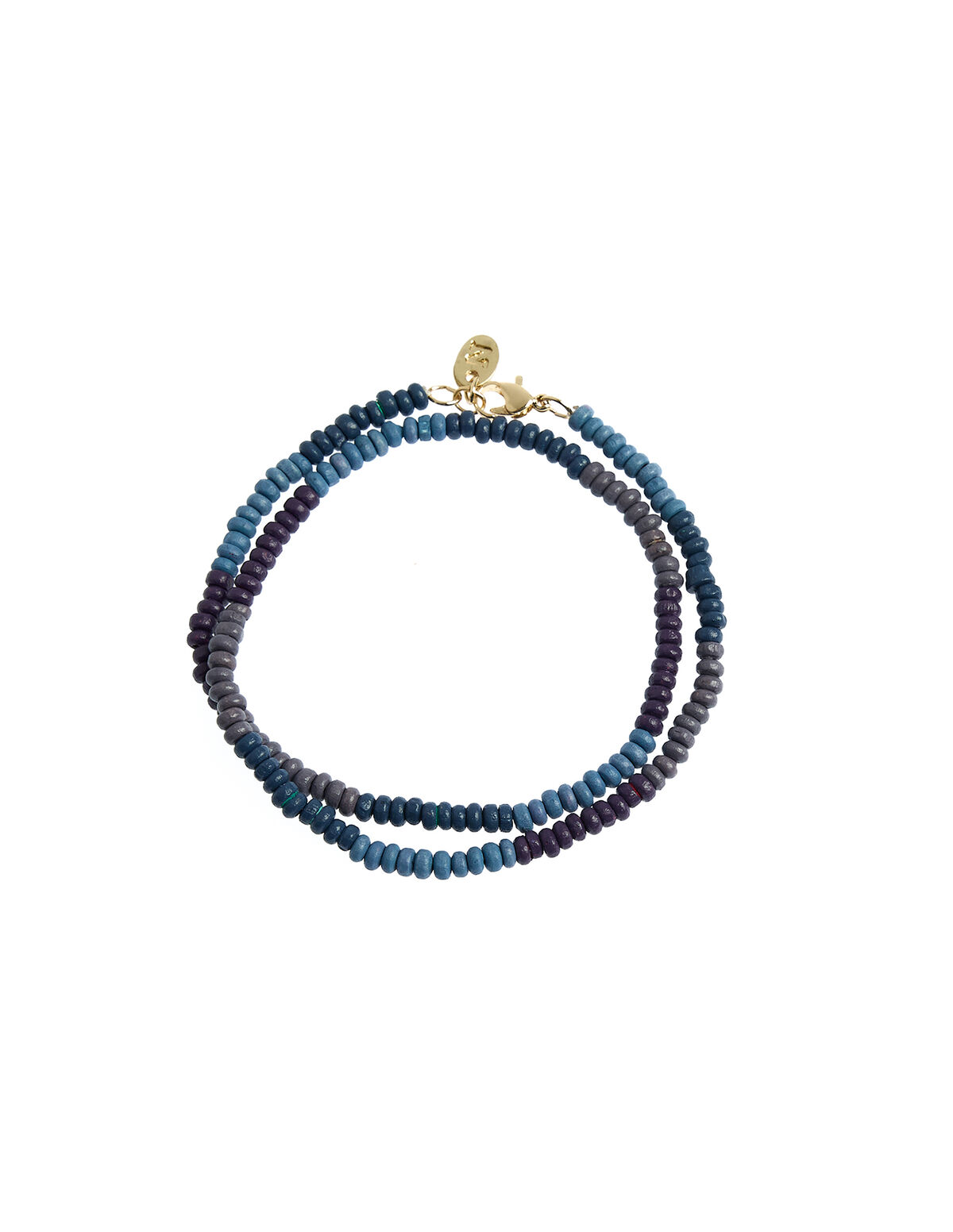 SHORT STRIPED BEADS NECKLACE