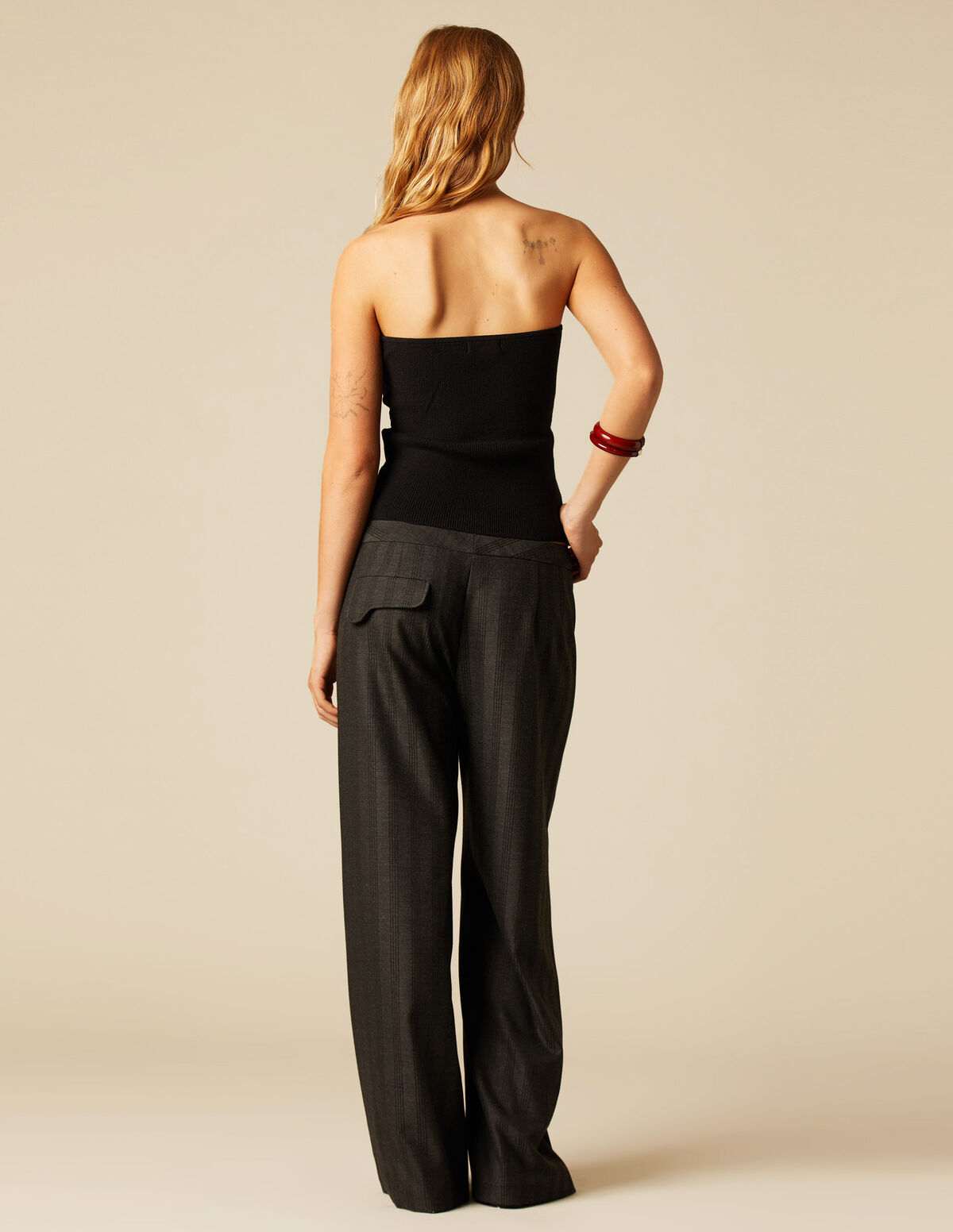 BLUE SADDLE POCKET TROUSERS