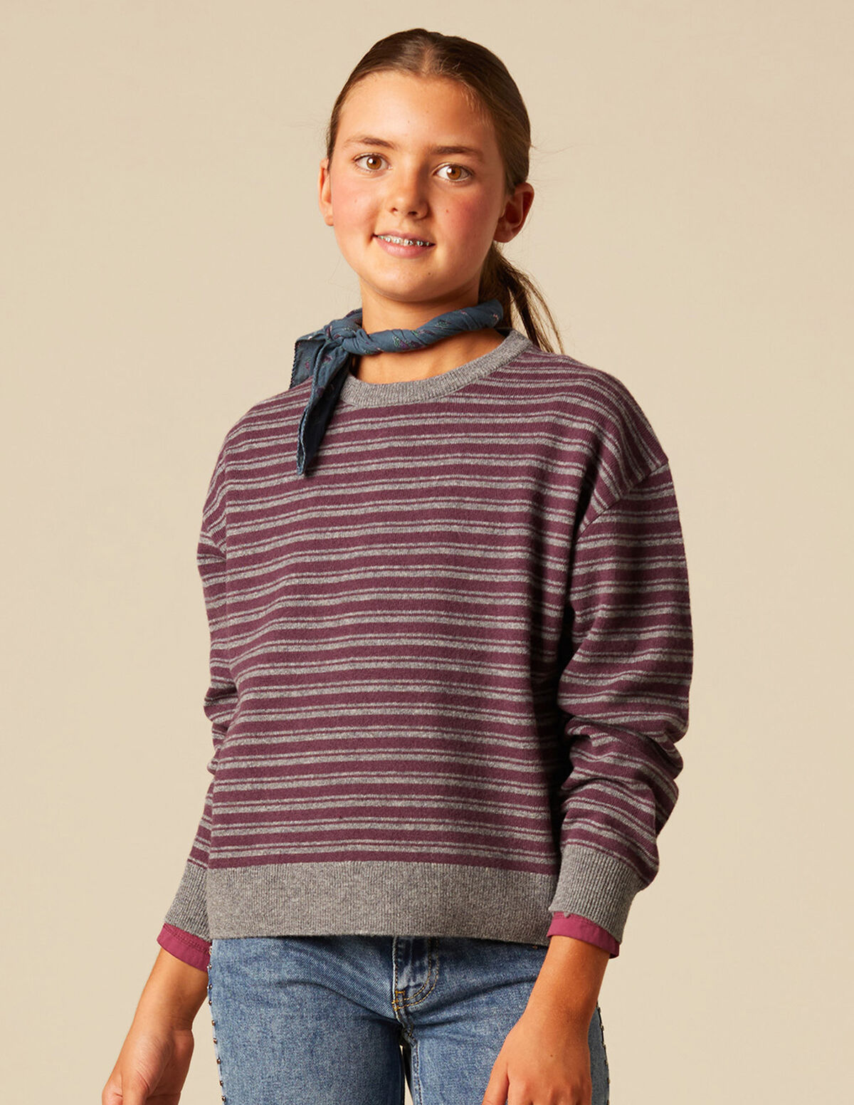 BERRY STRIPED JUMPER