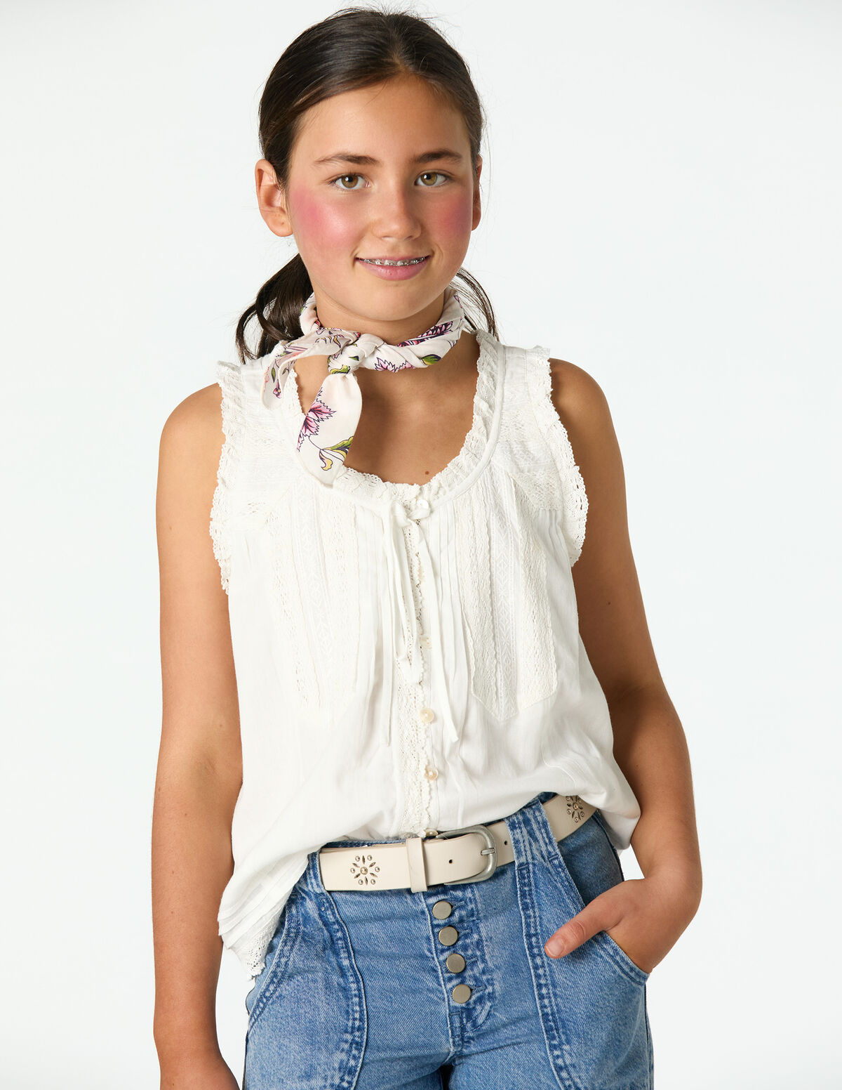 TOP BOT&Otilde;ES RENDAS AZUL