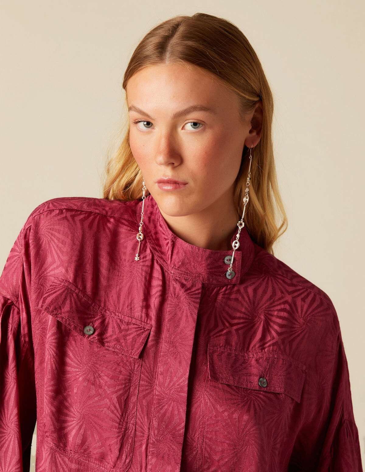 CHEMISE JACQUARD FRAISE
