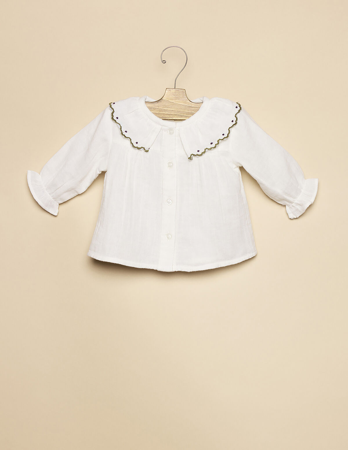 BERRY EMBROIDERED SHIRT