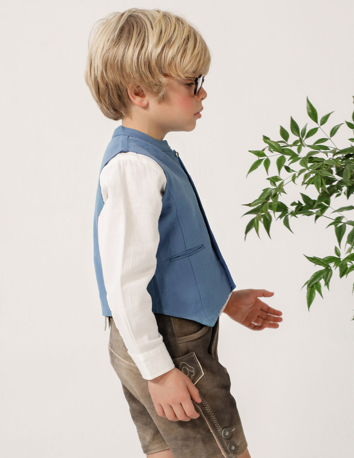 Dark green Austrian-style gilet