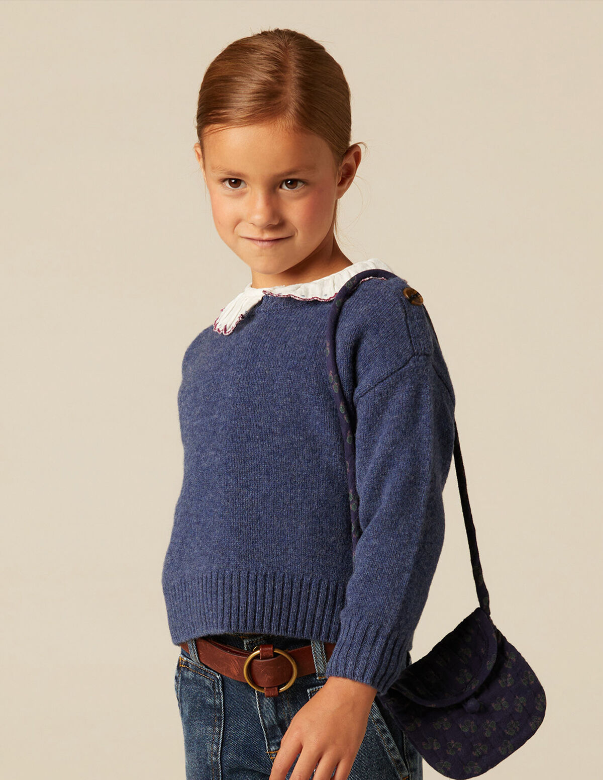 BLUE BUTTONED JUMPER
