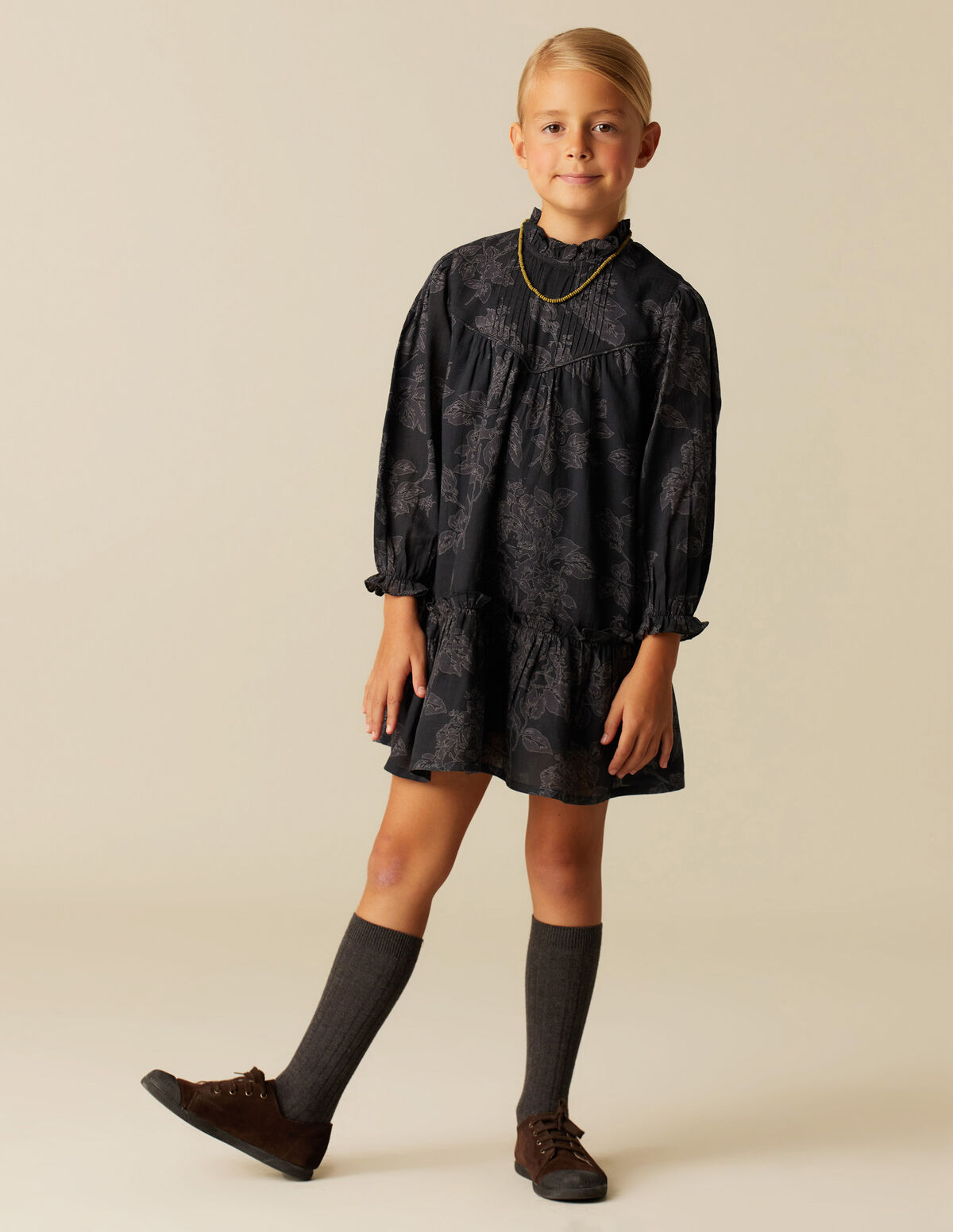 ANTHRACITE CONTRAST DRESS