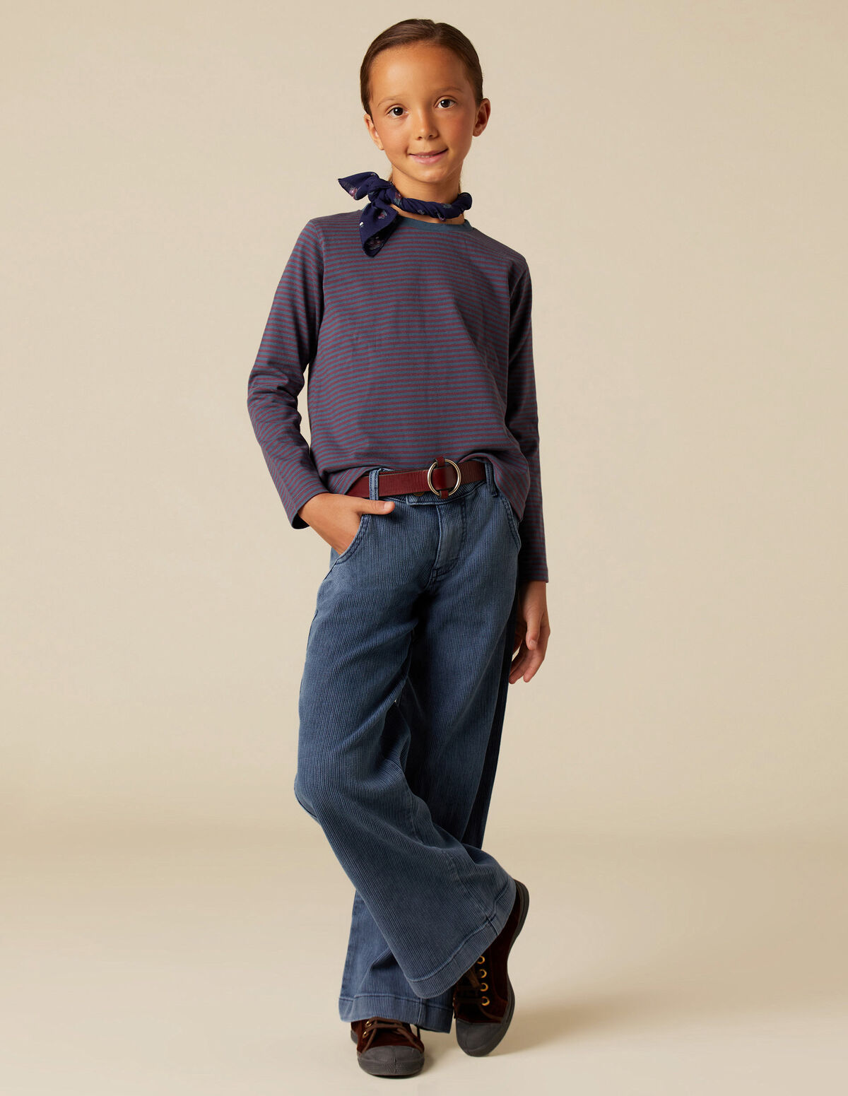DENIM CORDUROY TROUSERS