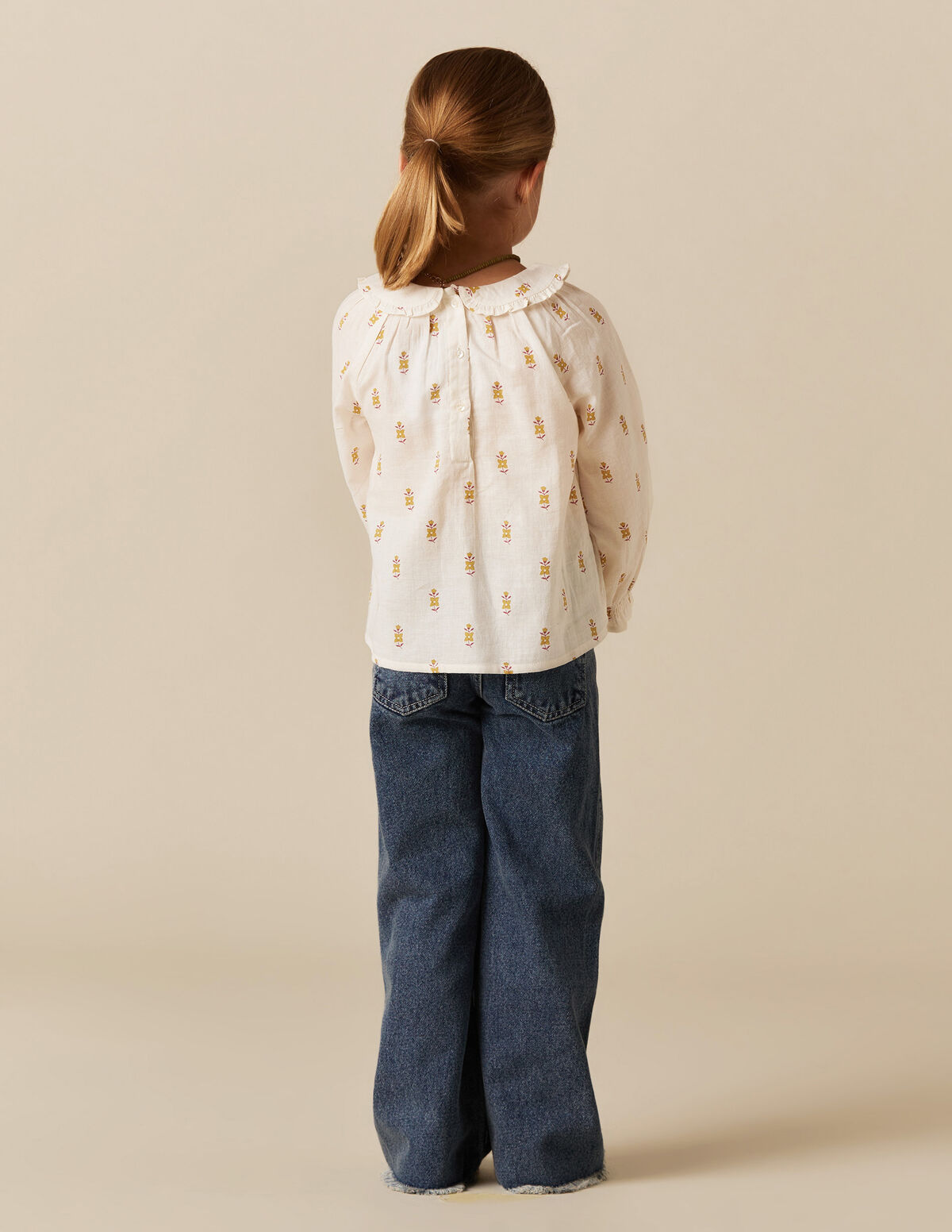 BLUE FLOWER PRINT SHIRT