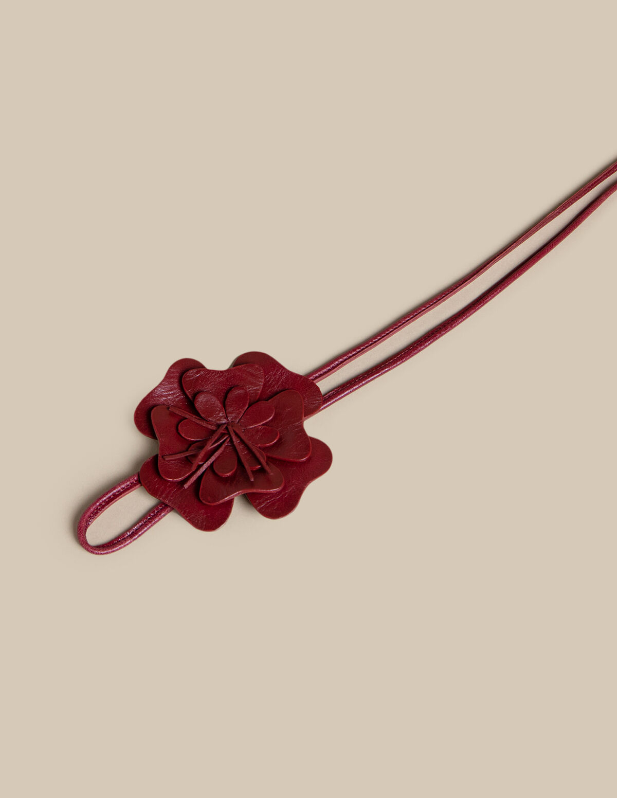 CINTURON FLOR GUINDA