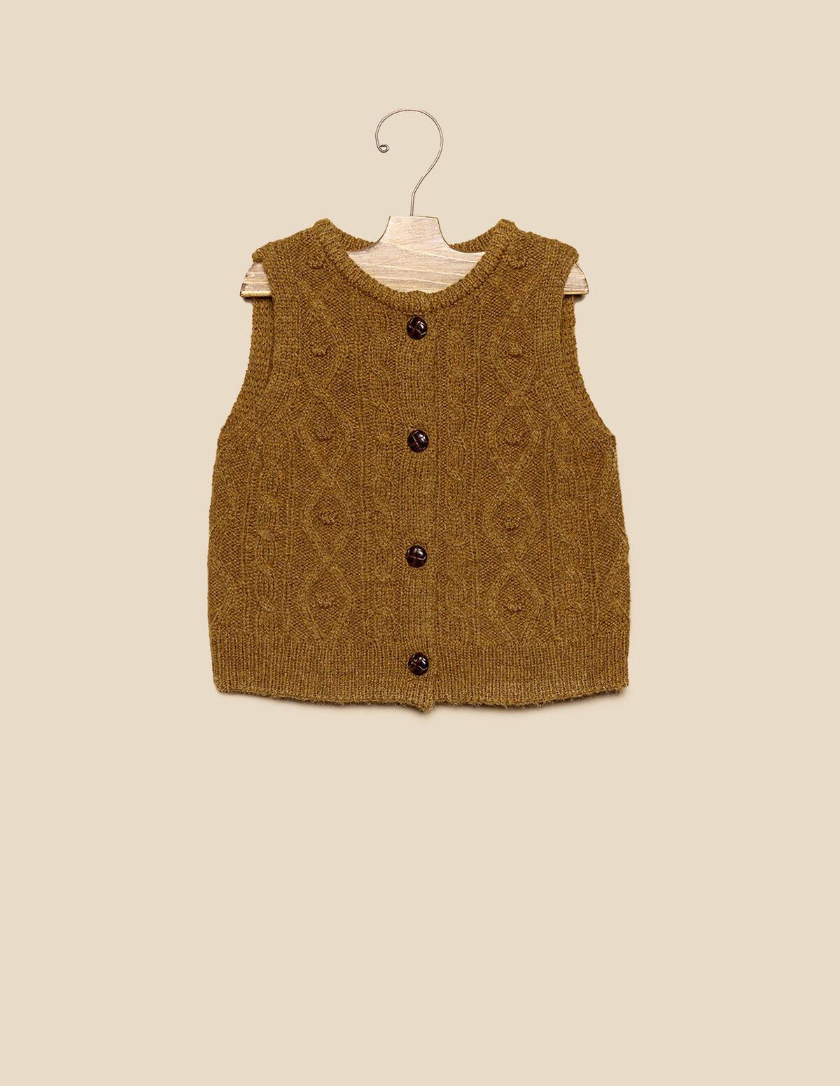 MUSTARD KNIT WAISTCOAT