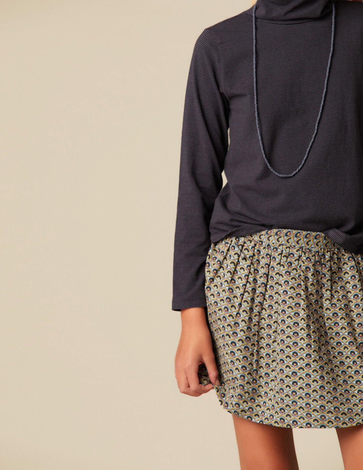 GEOMETRIC PRINT SKIRT