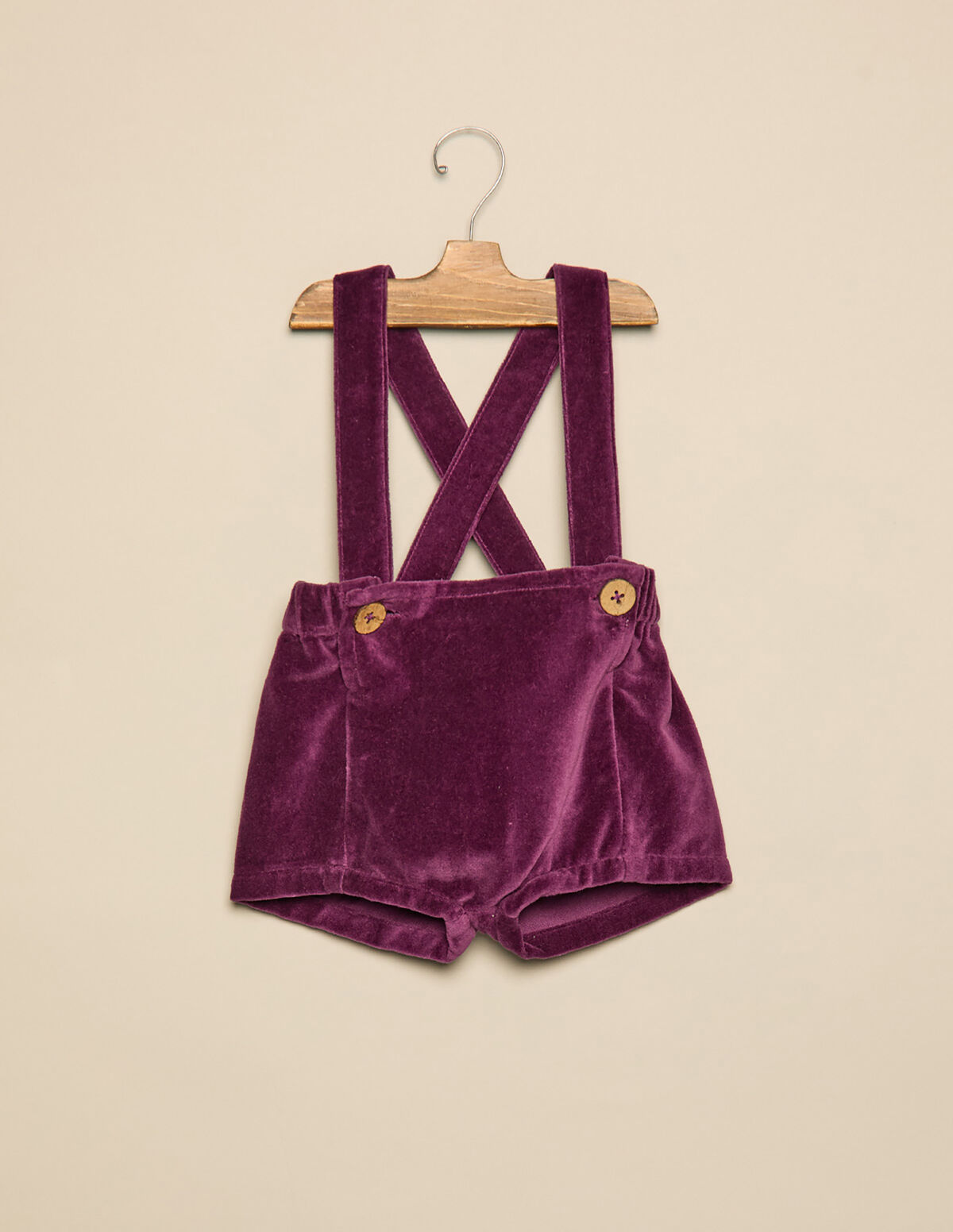 VELVET STRAP SHORTS