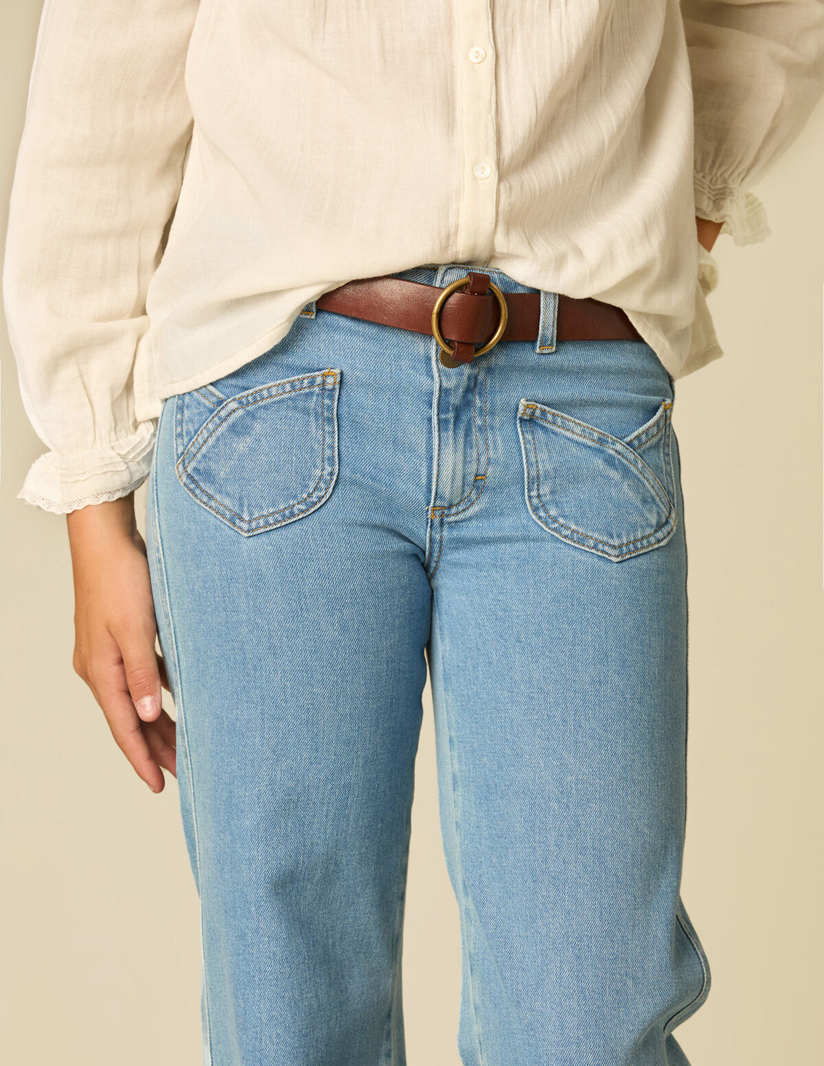 BLUE CROSS-POCKET TROUSERS