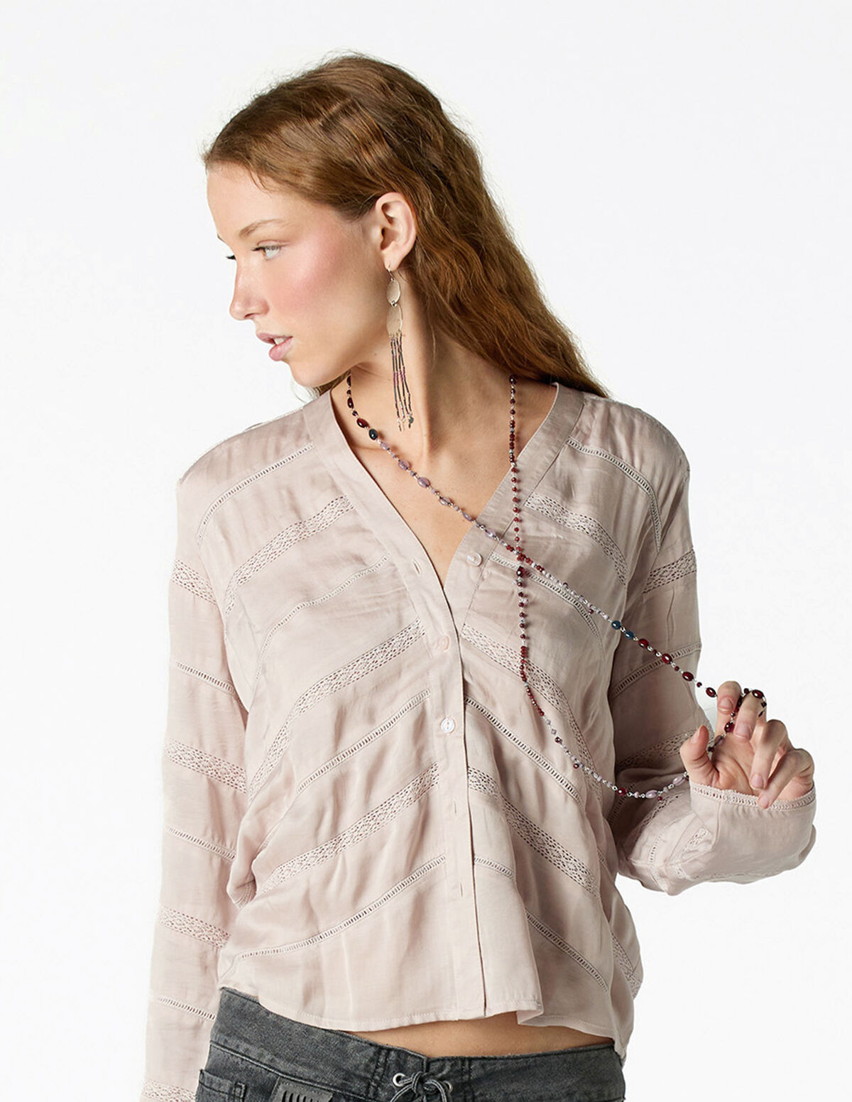 ANTHRACITE LACE SHIRT