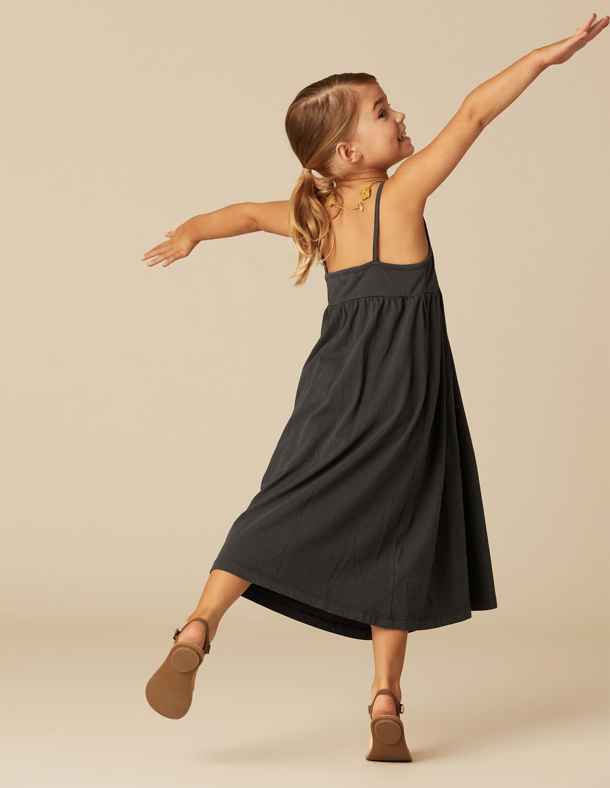 VESTIDO ALGOD&Oacute;N ANTRACITA