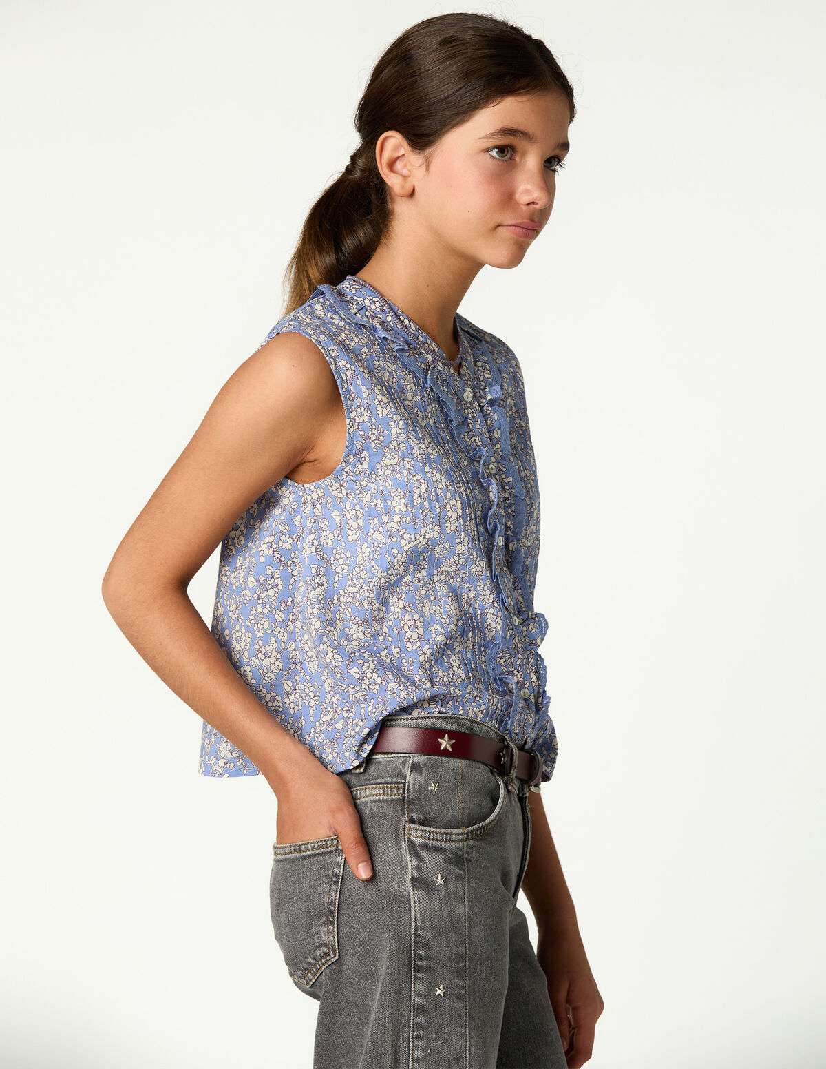 TOP FOLHO BLOOM BLUE