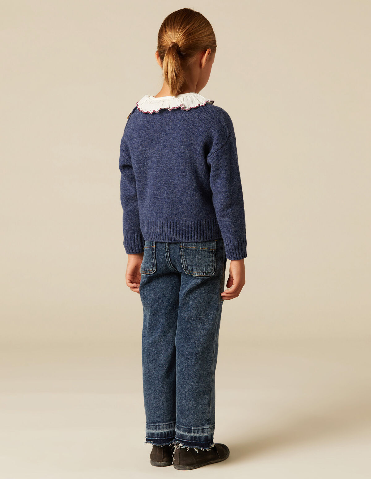 BLUE BUTTONED JUMPER