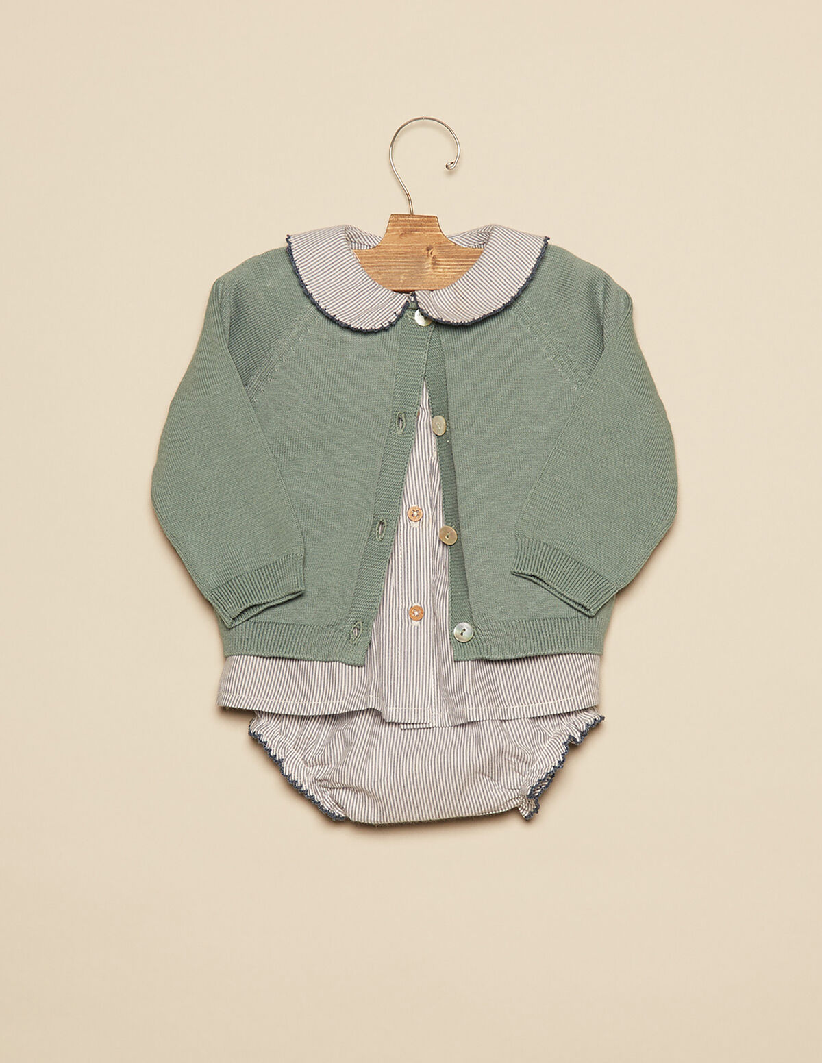 CHAQUETA BEBÉ BOTONES AZULÓN