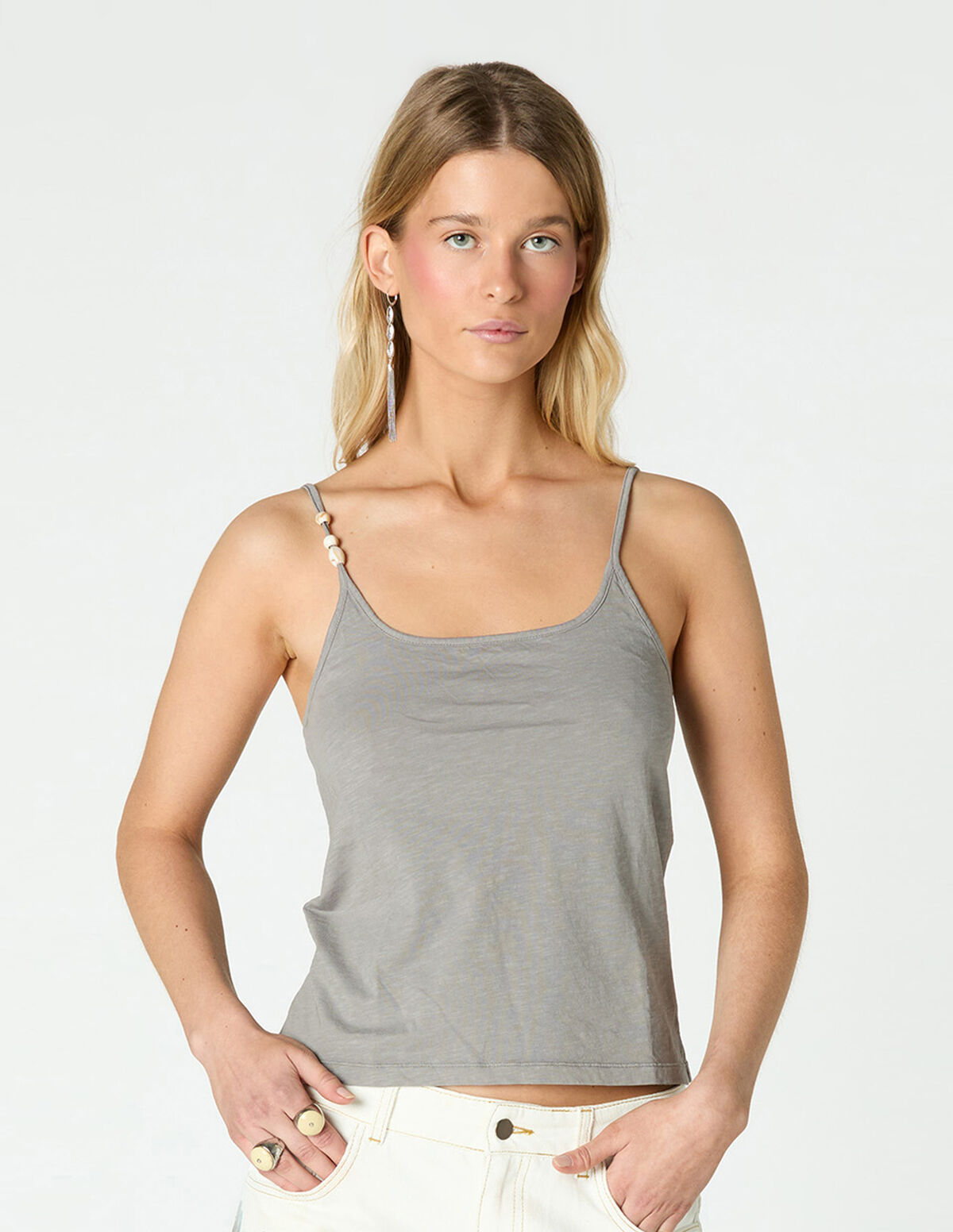 CAMISETA TIRANTES BEAD IRON GREY
