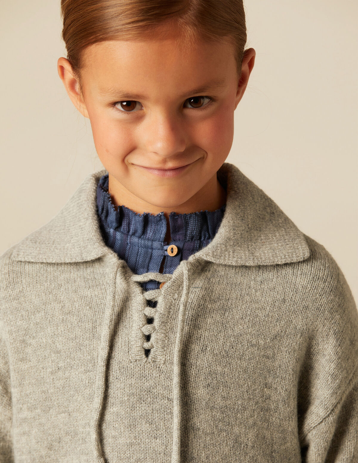 GREY CORD JUMPER