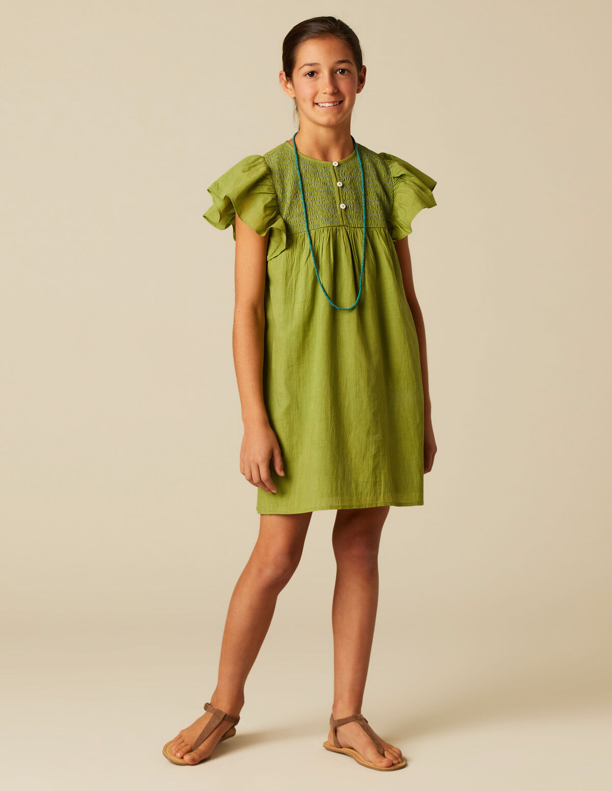 VESTIDO MORA FRUNCES GRIS
