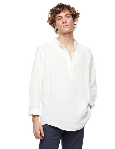 White linen T-shirt - View all > - Nícoli