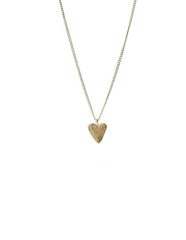Gold heart engraved necklace - View all > - Nícoli