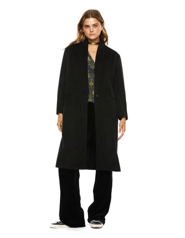 Black oversize coat - View all > - Nícoli