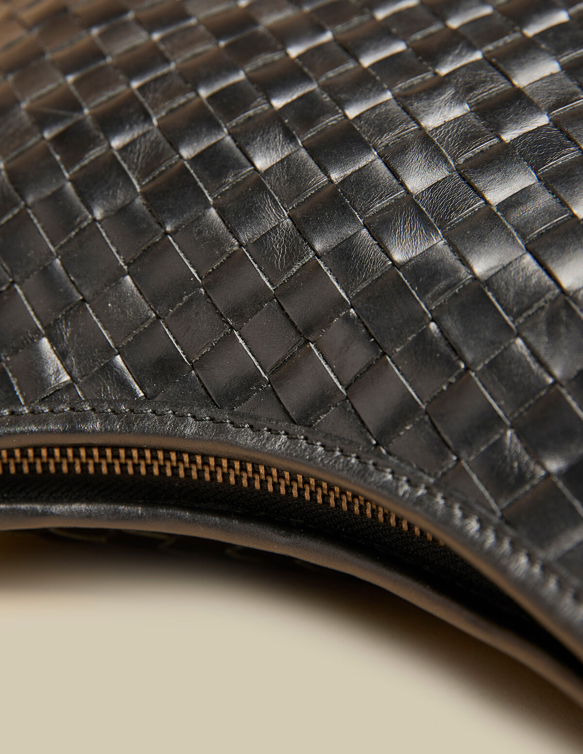 MINI SAC TRESSÉ NOIR