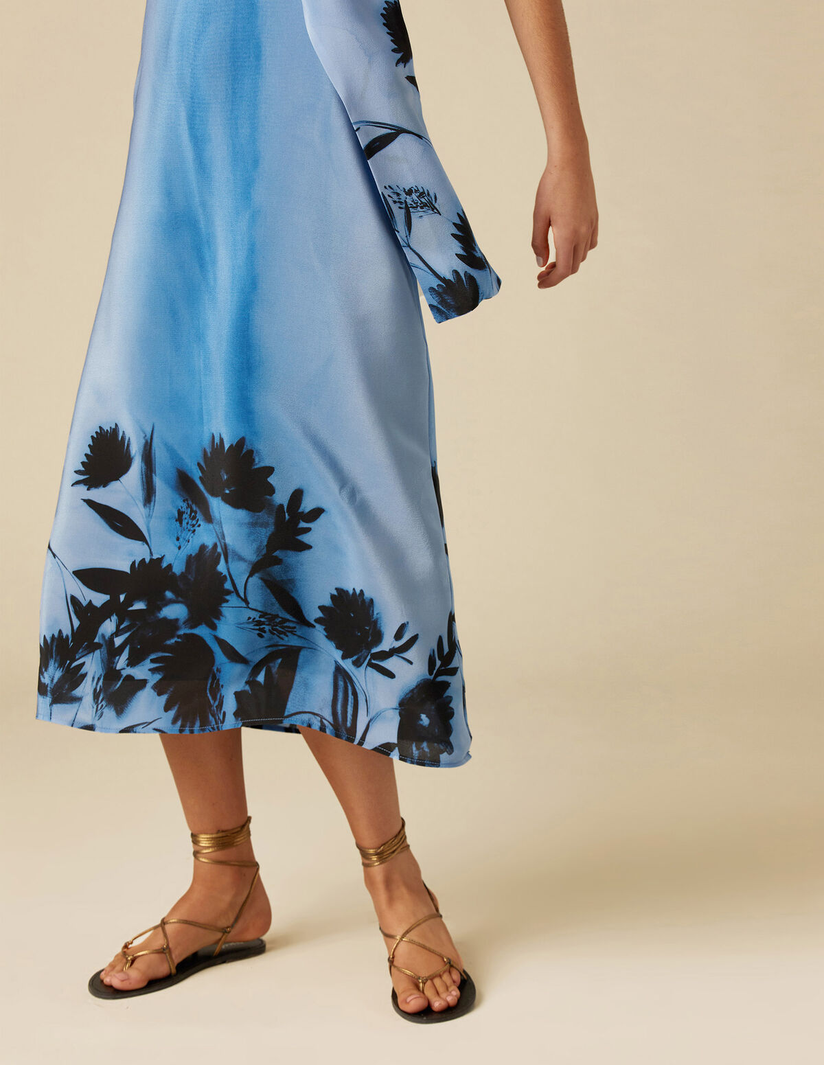 VESTIDO SEDA PRINT VERDE